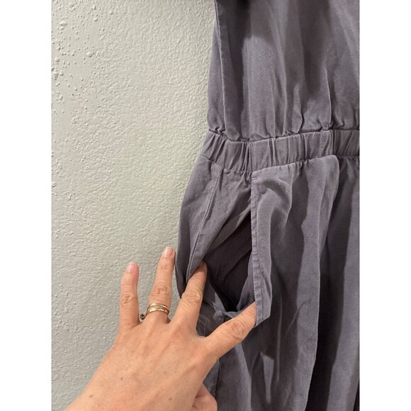 Anthropologie Cloth & Stone Jumpsuit Women's M Gray Gulpiyuri Tencel bohemian - Picture 6 of 8